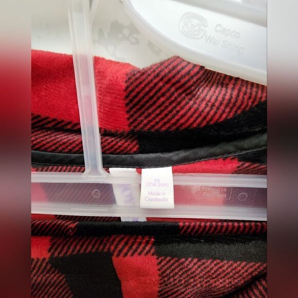 Nwt Joyspun Women's Velour Knit Pajama Set, 2-Piece,Size 3X 22W/24W - Picture 6 of 8